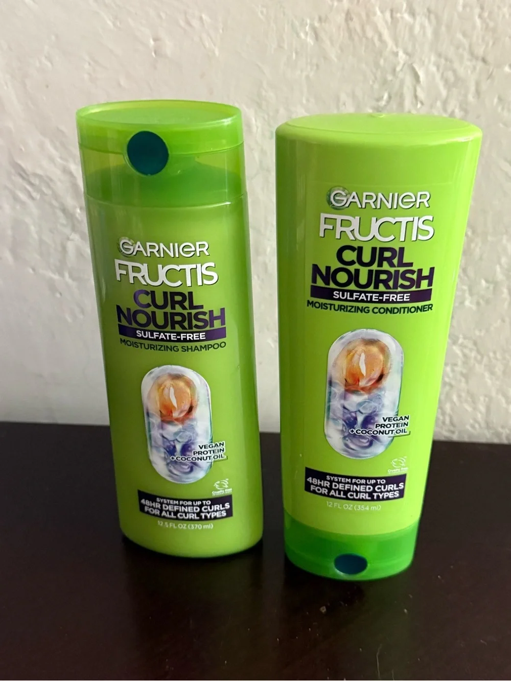 Garnier Fructis Curl Nourish Shampoo & Conditioner - Bright Lime Green